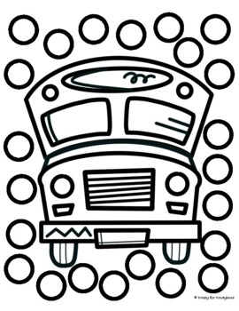 Back To School Coloring Dauber Pages August And September Dot Activities