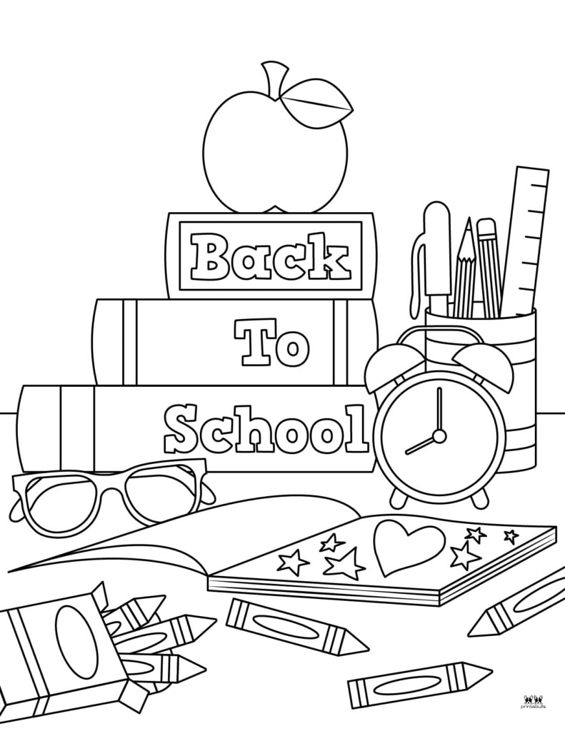 Back To School Coloring Pages 25 FREE Pages PrintaBulk