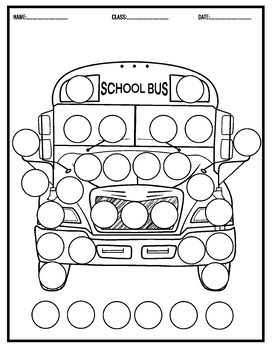 Back To School Coloring Pages Dot Markers Bingo Daubers For Kids 