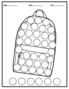 Back To School Coloring Pages Dot Markers Bingo Daubers For Kids