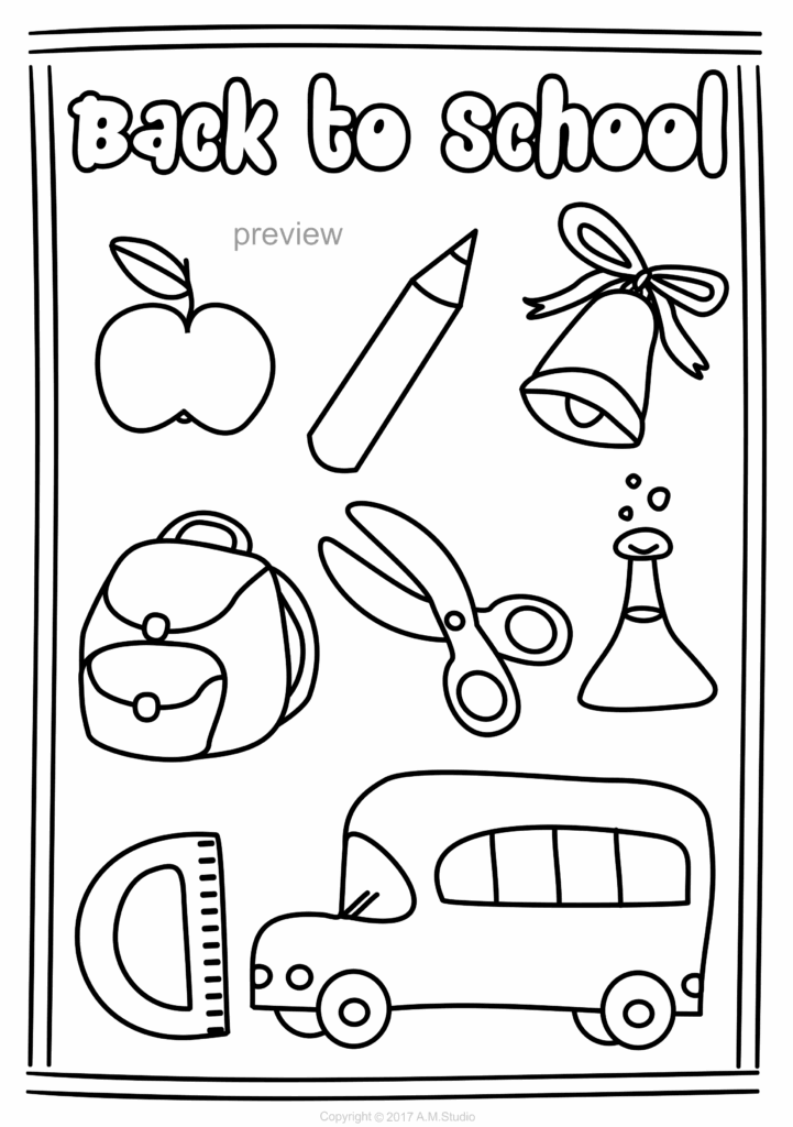 Back To School Coloring Pages Free Printables Printable Calendars AT 