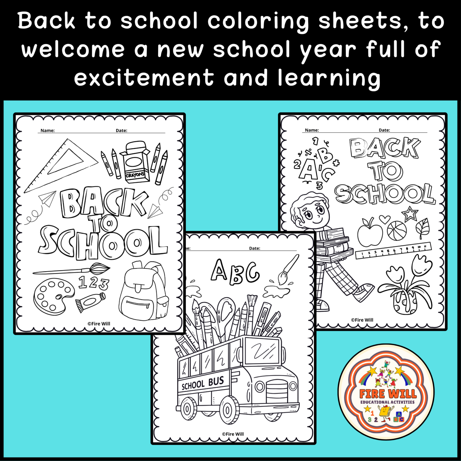 Back To School Coloring Pages Sheets Activities Beginning Of The