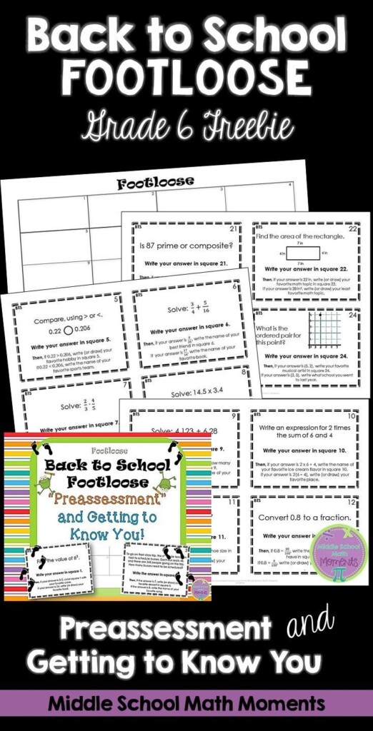 Back To School Footloose Task Cards Getting To Know You Middle School 