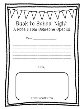 Back To School Night Notes By Tea For The Teacher Primary Resources