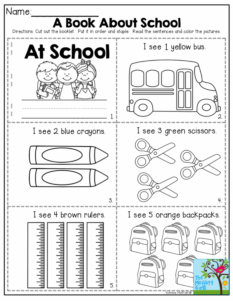 Back To School NO PREP Math And Literacy Packet Kindergarten School 