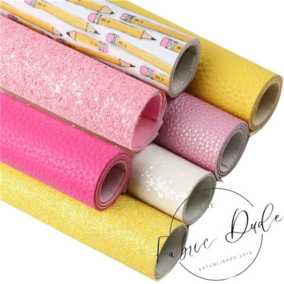 Back To School Pack Themed Faux Leather Sheets Chunky Glitter Etsy