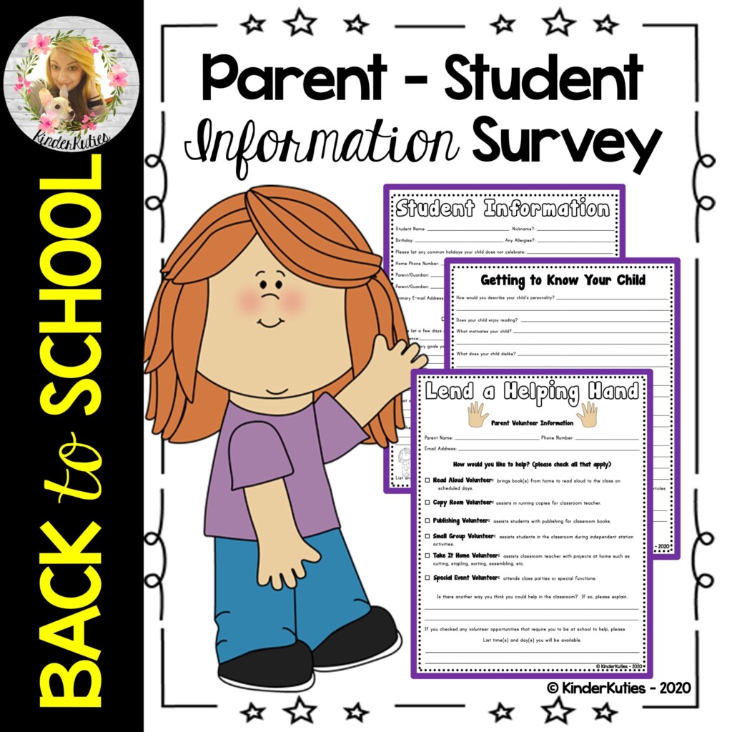 Back To School Parent Student Information Forms Artofit
