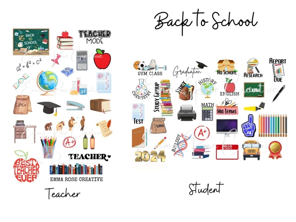 Back To School SHEET Stickers Teacher Student Education Etsy