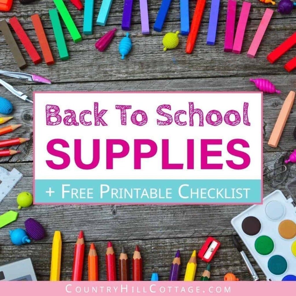 Back To School Supplies Printables