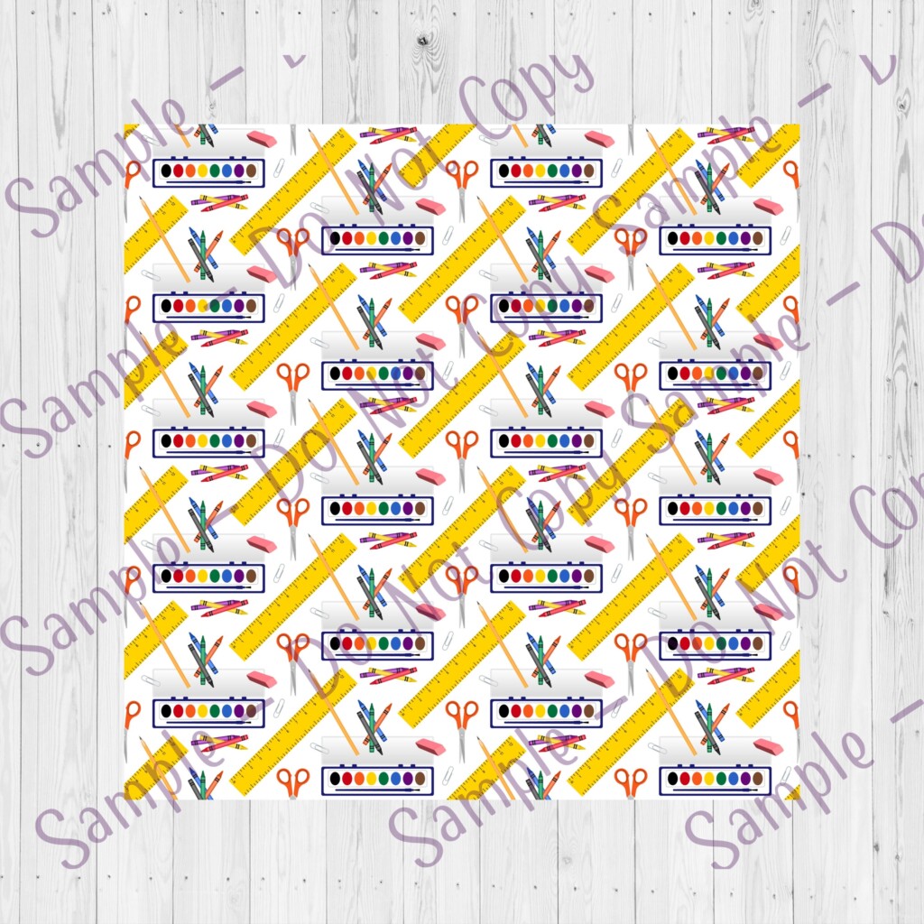 Back To School Vinyl Teacher School Printed Vinyl Clear Cast Sheets