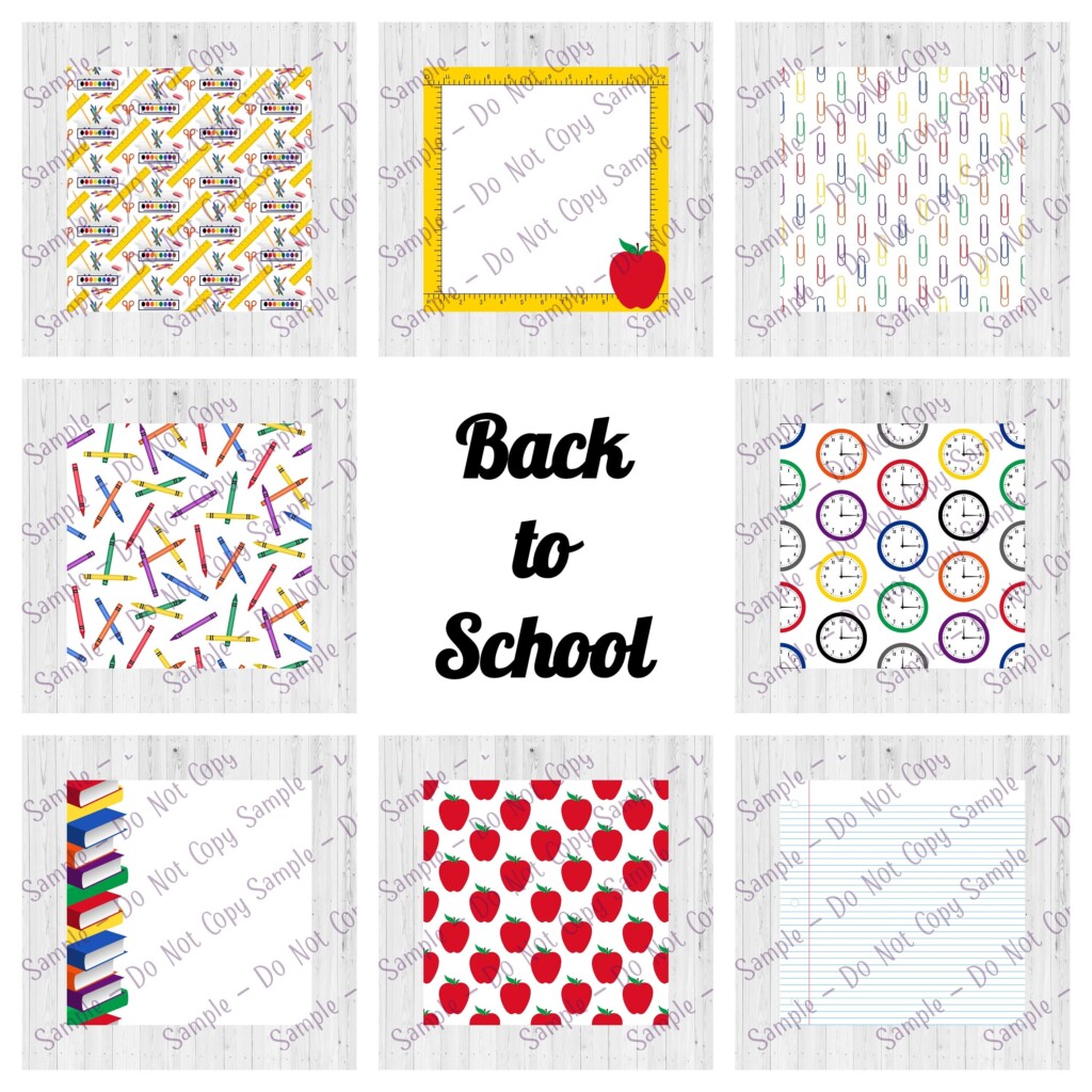 Back To School Vinyl Teacher School Printed Vinyl Clear Cast Sheets