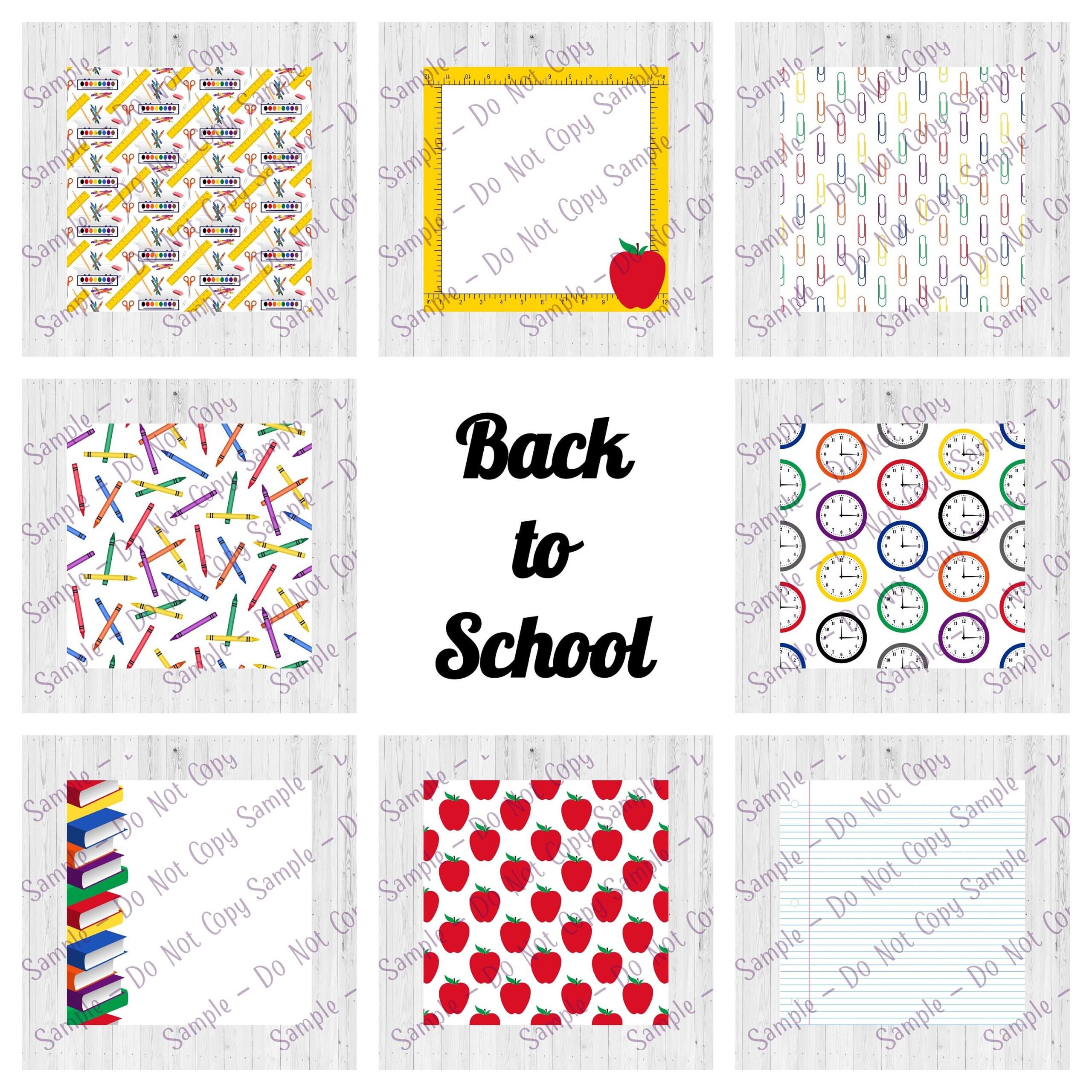 Back To School Vinyl Teacher School Printed Vinyl Clear Cast Sheets