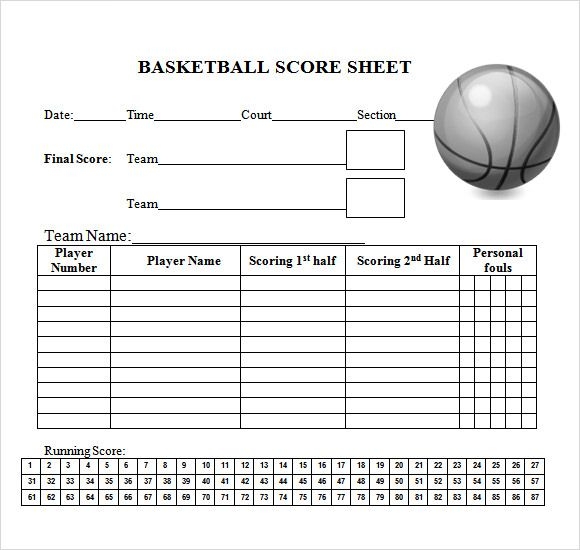 Basketball Printable Play Sheets