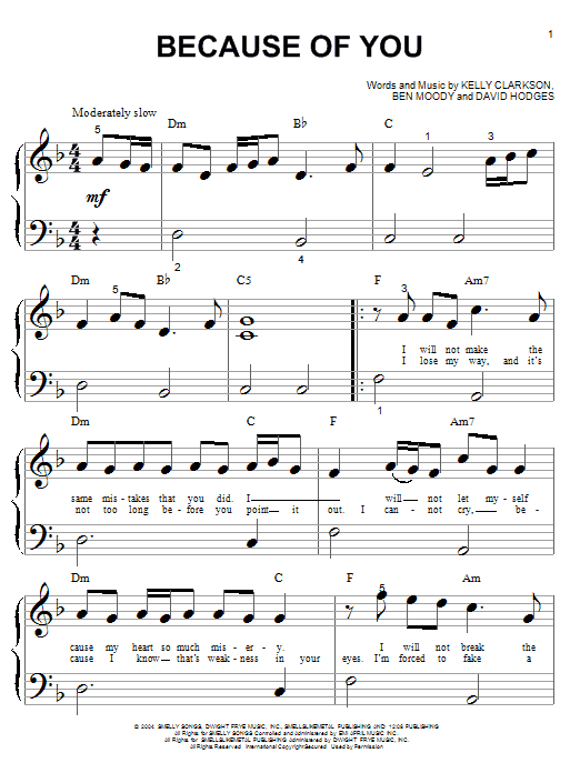 Because Of You Sheet Music Direct