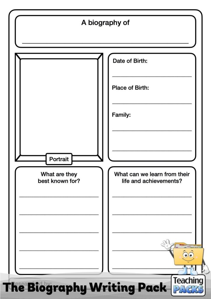 Biography Writing Teaching Pack Teaching Packs Teaching Writing A 