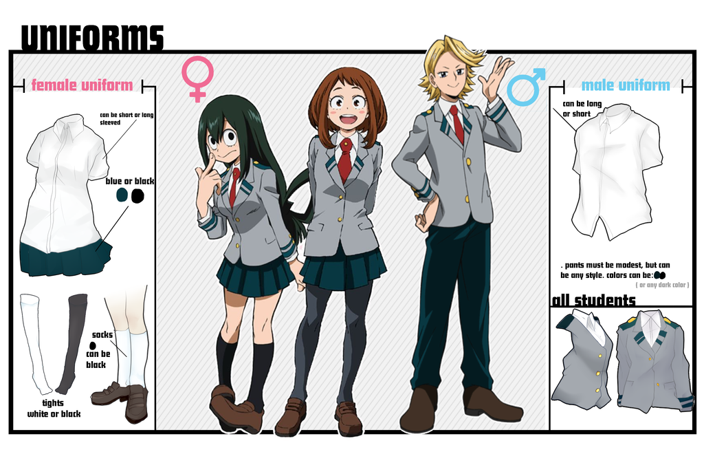 BNHA PRO Uniforms By Https www deviantart bnha admin On 