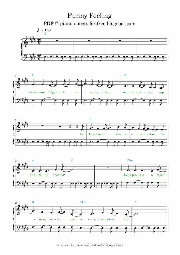 Bo Burnham Piano Sheet Music Burnham Bo Sheet Music Gallery