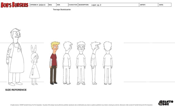 Bob 39 s Burgers Design On Behance Bobs Burgers Character Design 