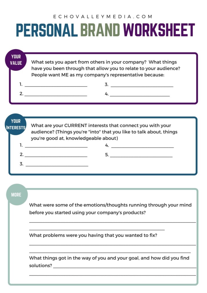 Branding Worksheets