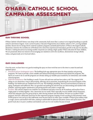 Calam o O 39 Hara Catholic School Fact Sheet