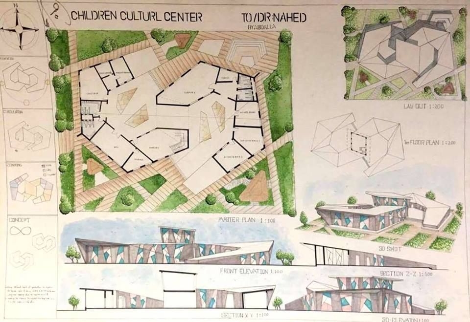 Campus Architecture Design Concept Architecture Presentation Layout 