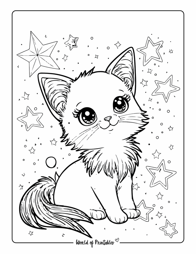Cat Coloring Pages For Kindergarten At Gancamilablog Blog