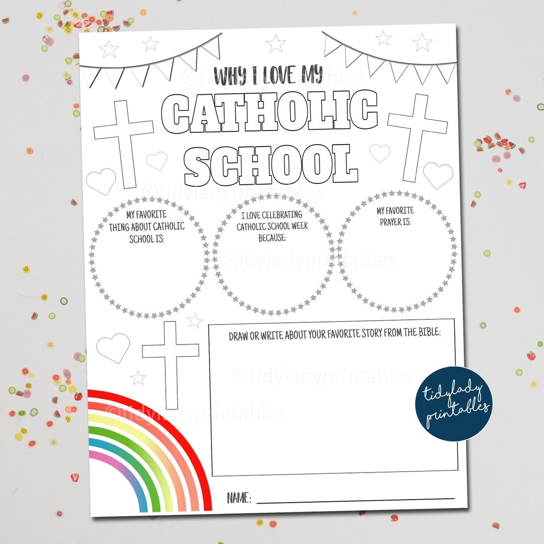 Catholic School 39 s Week Printable Worksheet Classroom Teacher Student