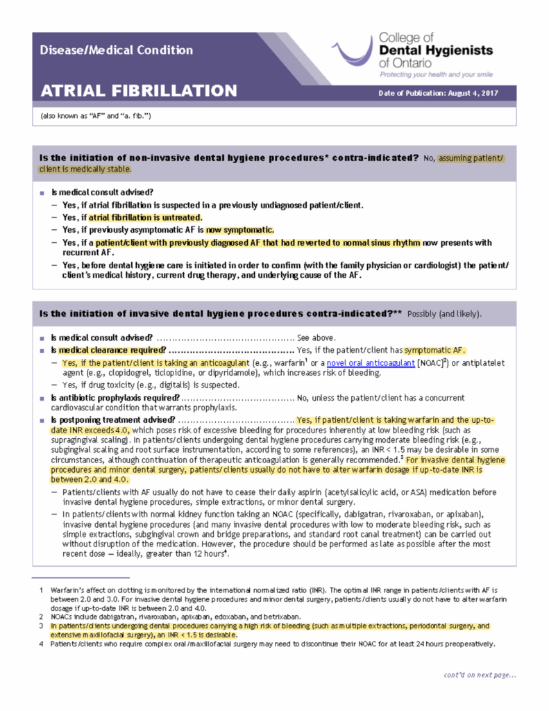 CDHO Factsheet Atrial Fibrillation Warning Popup Annotation Has A 
