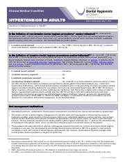 CDHO Factsheet Hypertension pdf Disease Medical Condition 