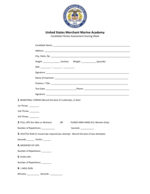 CFA Score Sheet Usmma Fill And Sign Printable Template Online