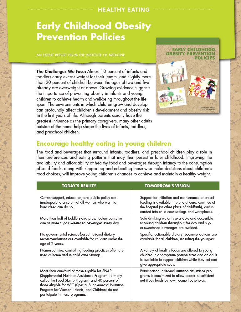 Childhood Obesity Prevention Programs
