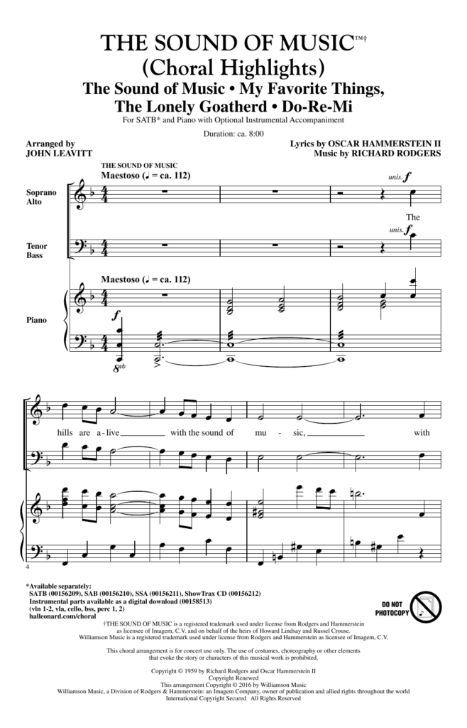 Choir Sheets