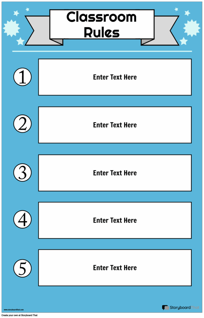 Classroom Rules Poster Template Free Printable Templates