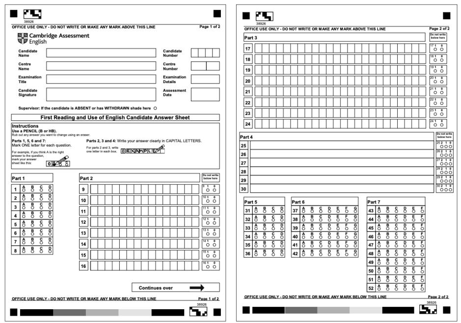 Completing The Answer Sheet Issuu