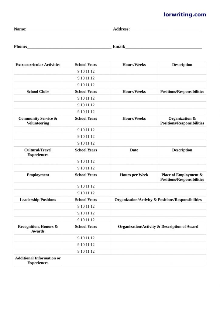 Create The Best Brag Sheet For Letter Of Recommendation
