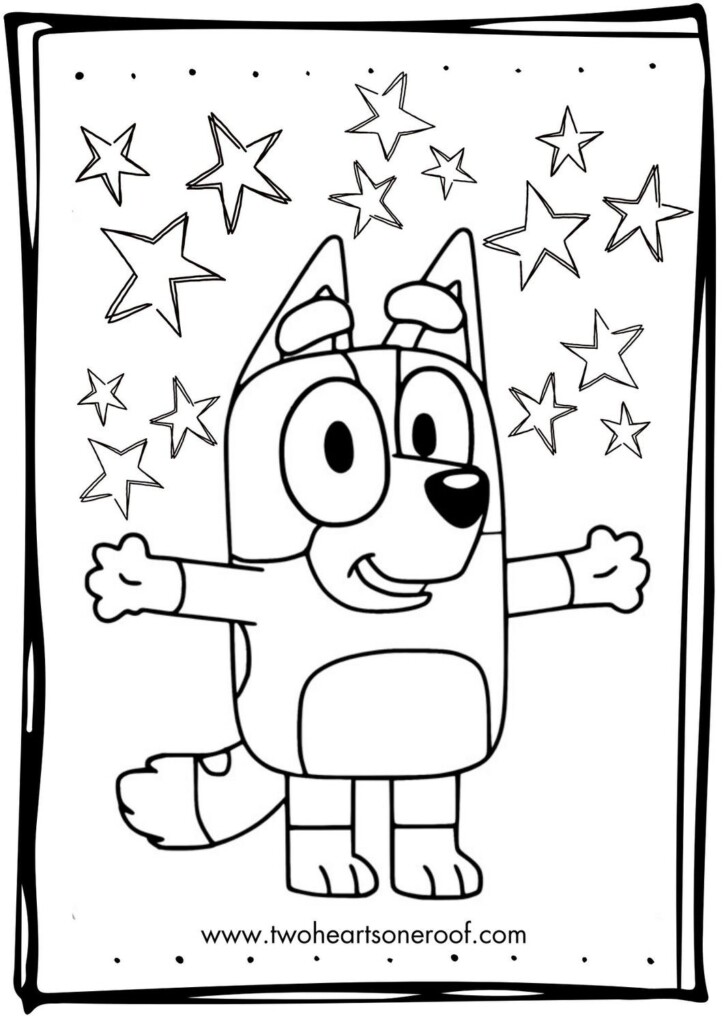 Desenho Para Colorir Bluey