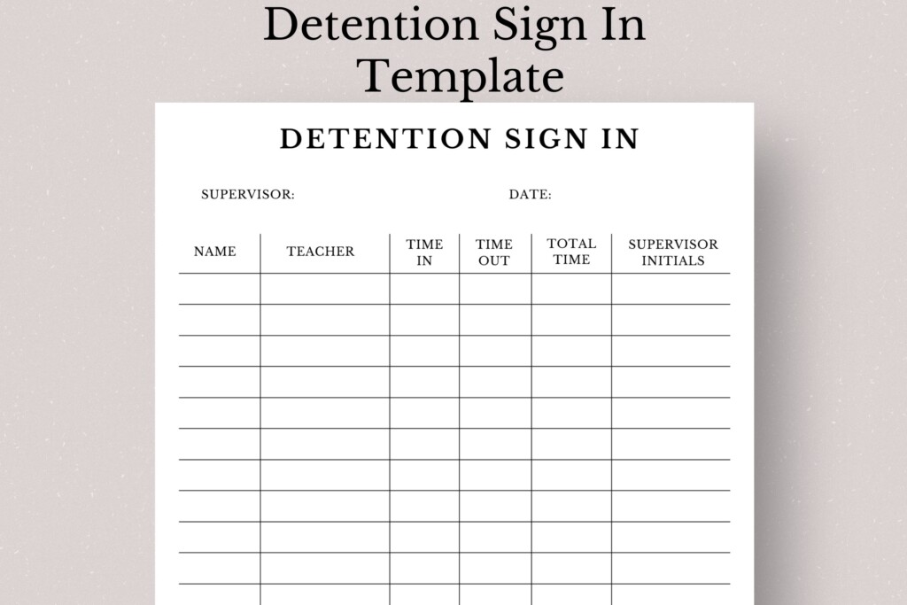 Detention Template