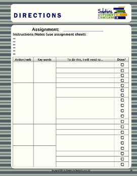 Directions Assignment Sheet With Sample By Solutions For Student Success