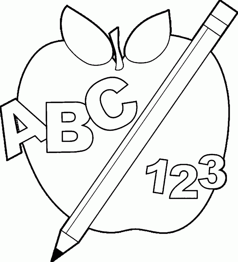Discover back to school apple images coloring page abc 123 