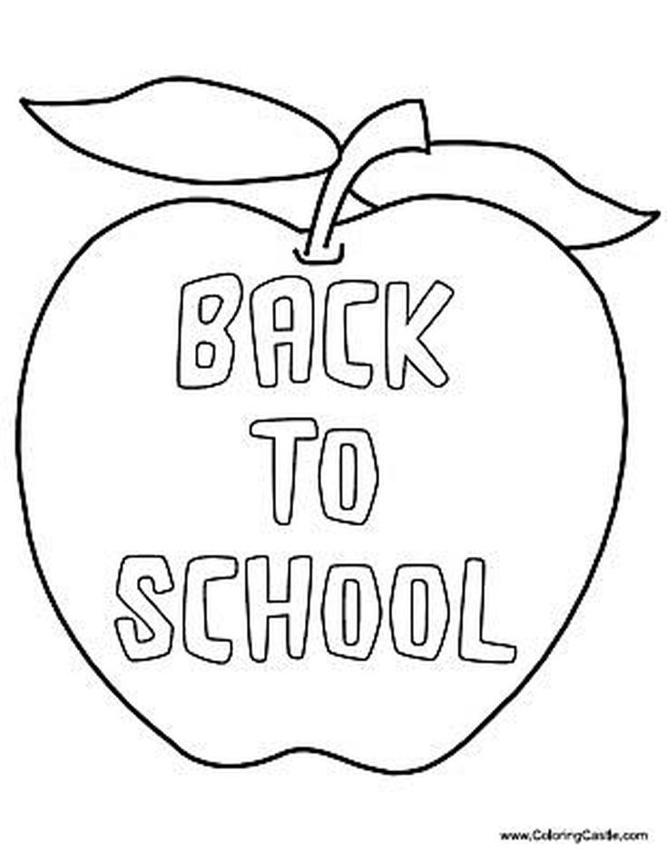 Discover Back To School Apple Images Coloring Page Abc 123 Sketch 