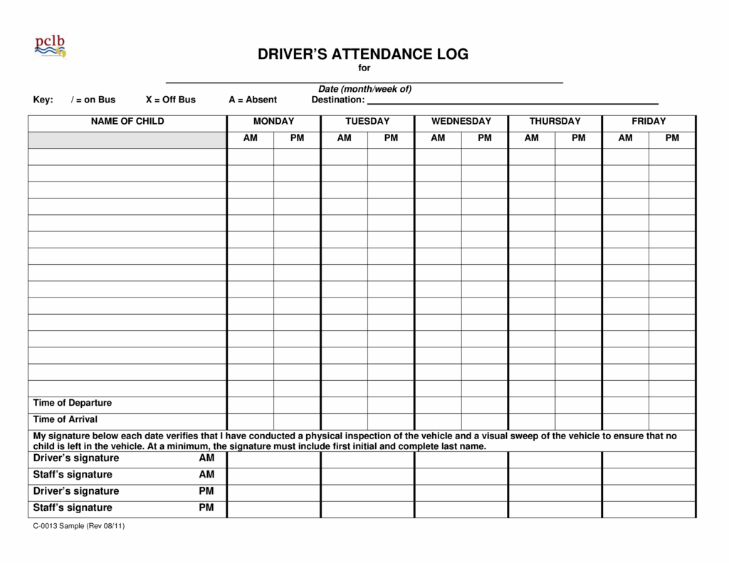Driver Attendance Log How To Create A Driver Attendance Log Download 