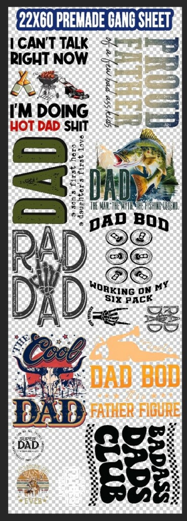 DTF Premade Gang Sheets Trendy Transfers