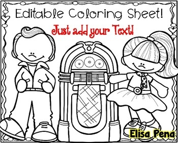 Editable 50th Day Of School Coloring Sheet By Elisa Pena TpT