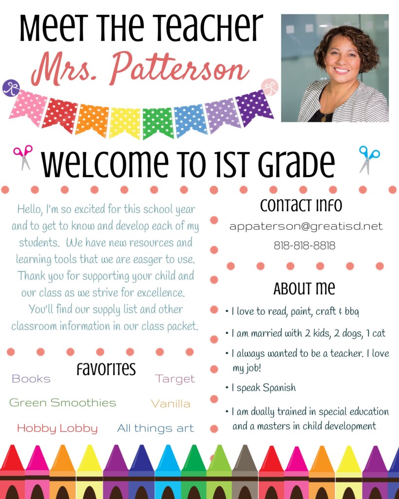 Editable Meet The Teacher Template Welcome Back To School Note Parent 