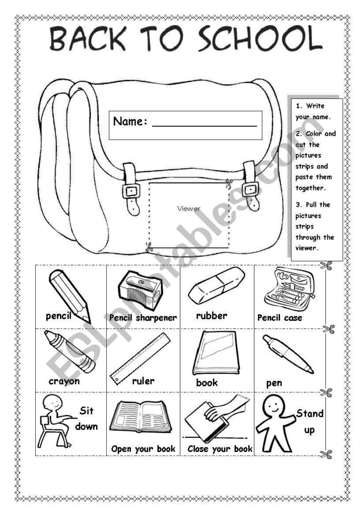 Englishlinxcom Back To School Worksheets
