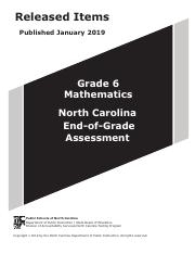 EOG Mathematics Grade6 ReleasedForm pdf Released Items Published 