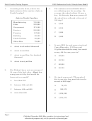 Eog Mathematics Test With Answer Key 5th Grade North Carolina Public