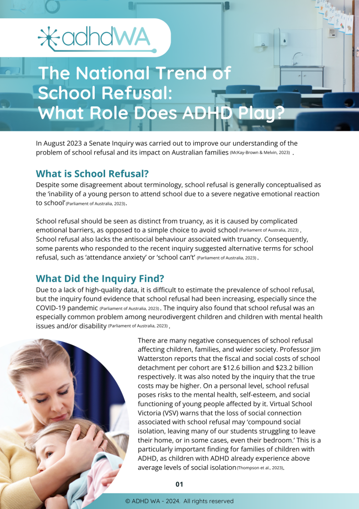 Fact Sheets ADHD WA