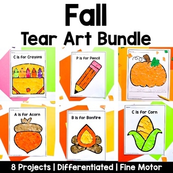 Fall Back To School Tear Art Bundle By ThatKinderMama TPT