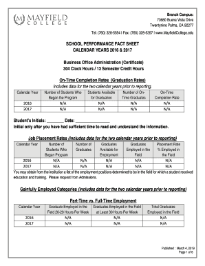 Fillable Online School Performance Fact Sheets Fax Email Print PdfFiller